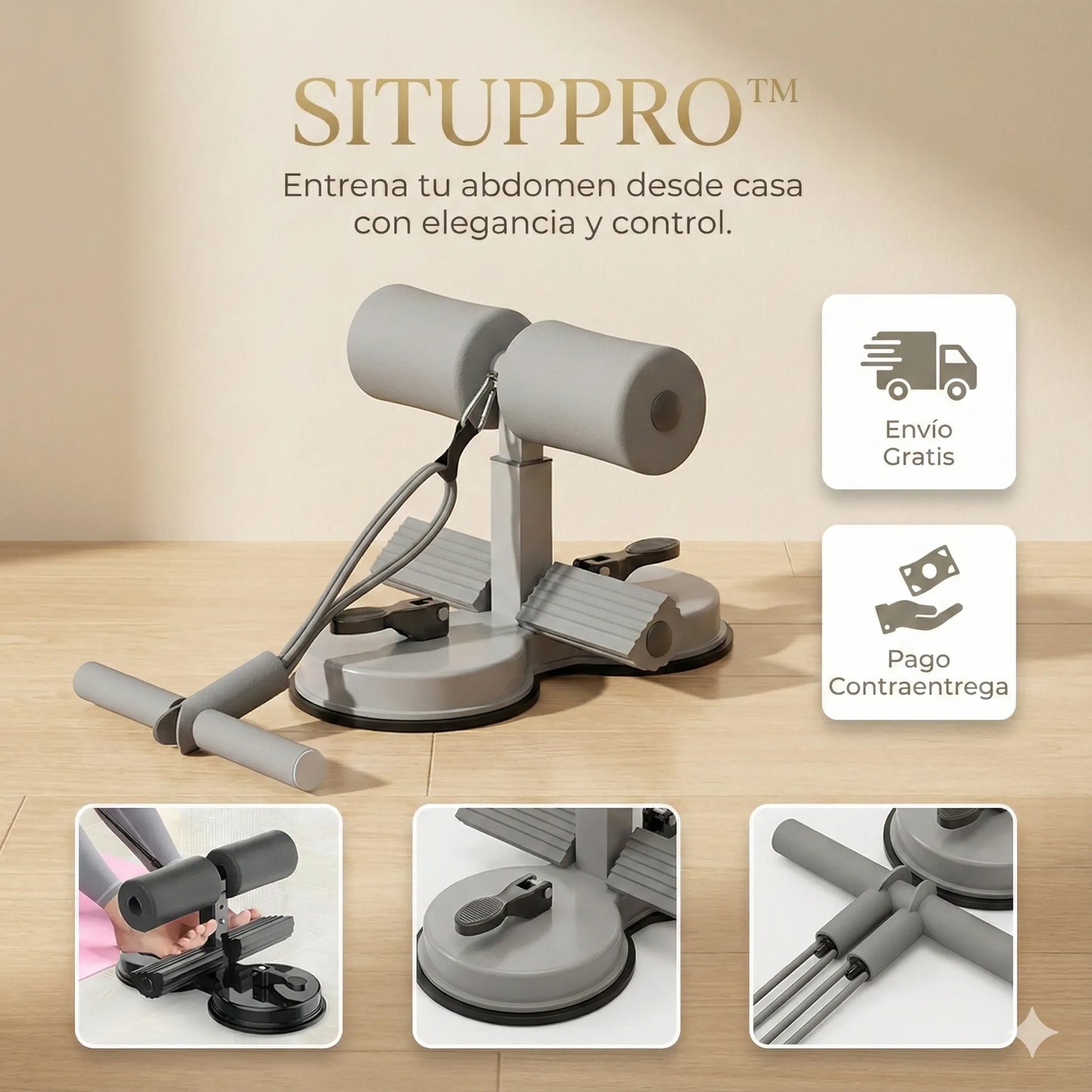 Elimina esos rollitos, define tu figura y no pierdas tiempo en el gym. SitUpPro™, resultado desde la primera semana 🏠  Hoy 40% OFF